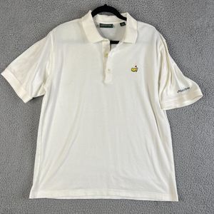 Masters Collection Golf Polo Shirt Mens Large White Short Sleeves Athleisure